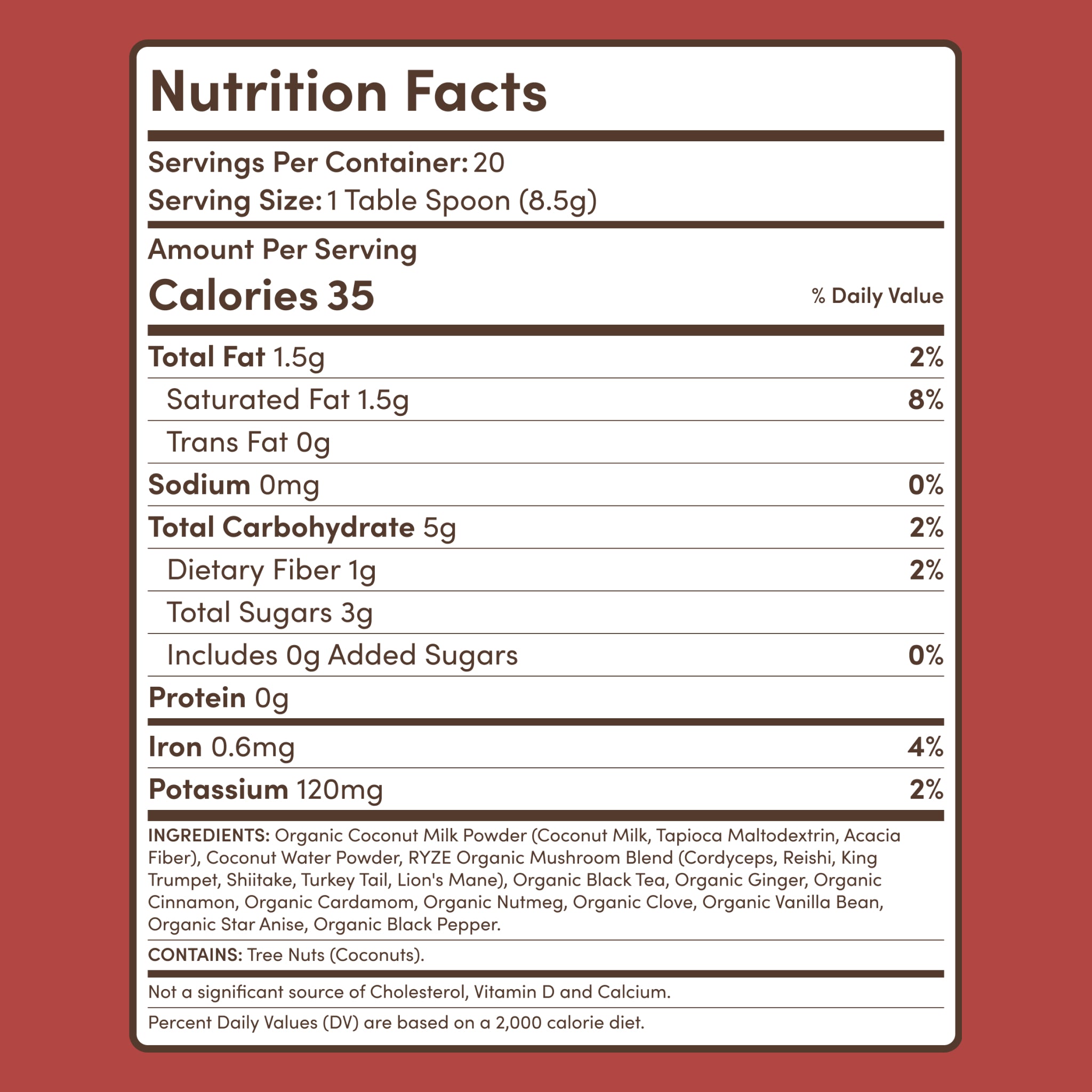 Mushroom Chai (20 Servings) - Superfoods Made Easy
