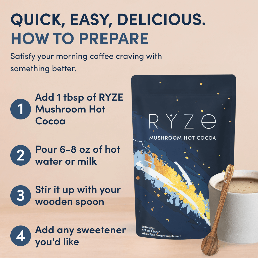 Mushroom Hot Cocoa (20 servings) - Simple Daily Blend