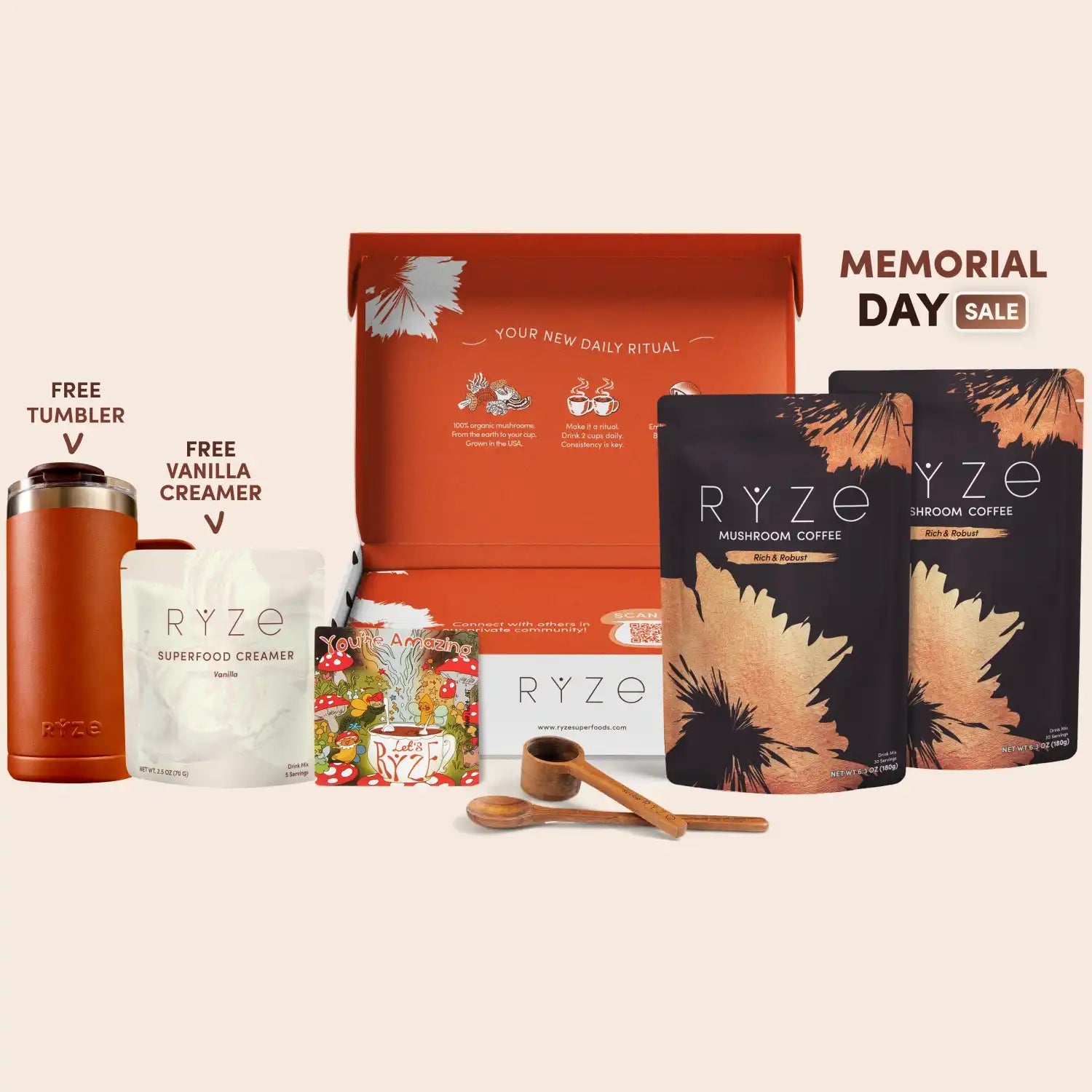 Mushroom Coffee Dark Roast Starter Kit (60 servings) - Coffee with Purpose