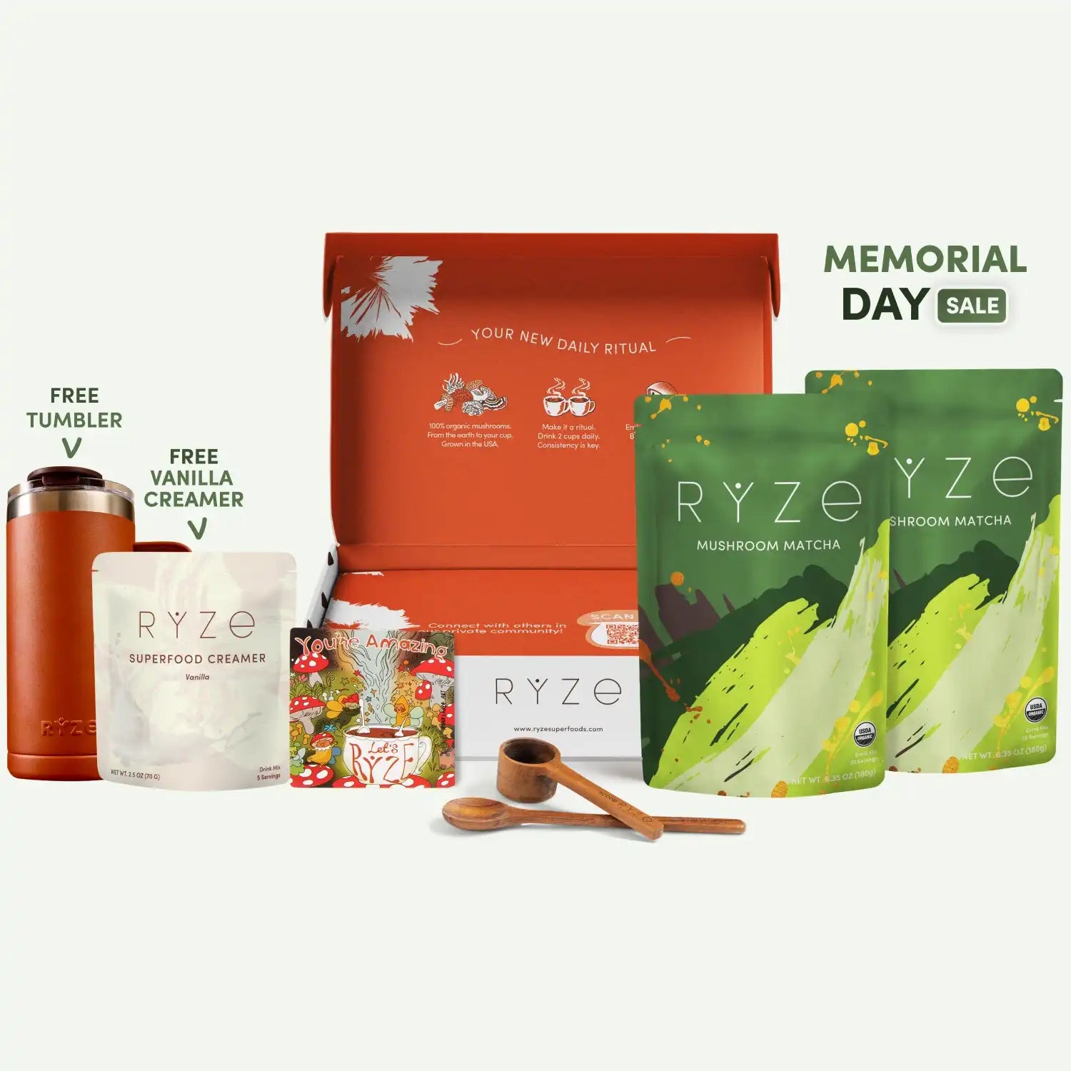 Mushroom Matcha Starter Kit (60 Servings) - Sip Your Routine