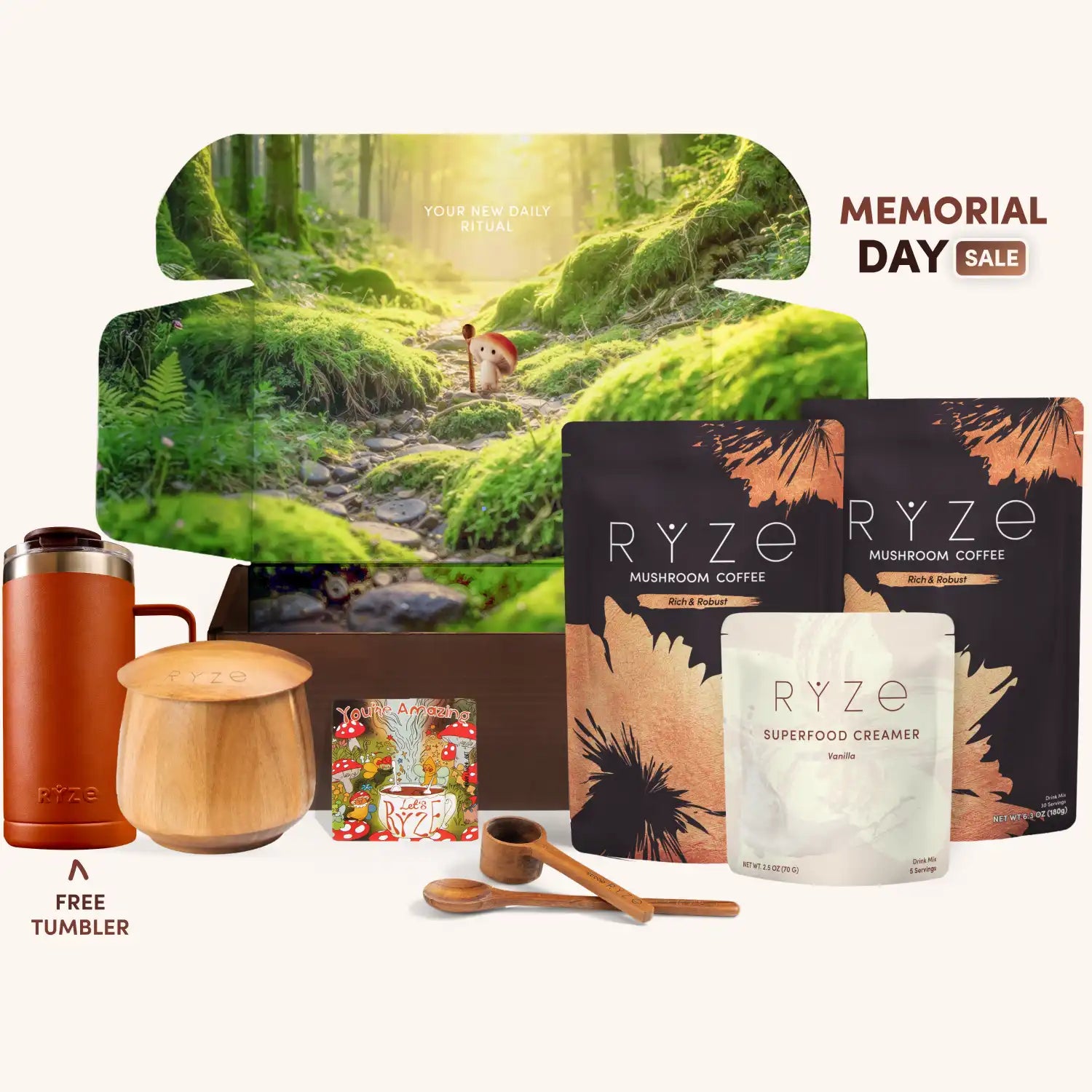 RYZE Ritual Set Dark Roast - Mushroom Coffee Mix